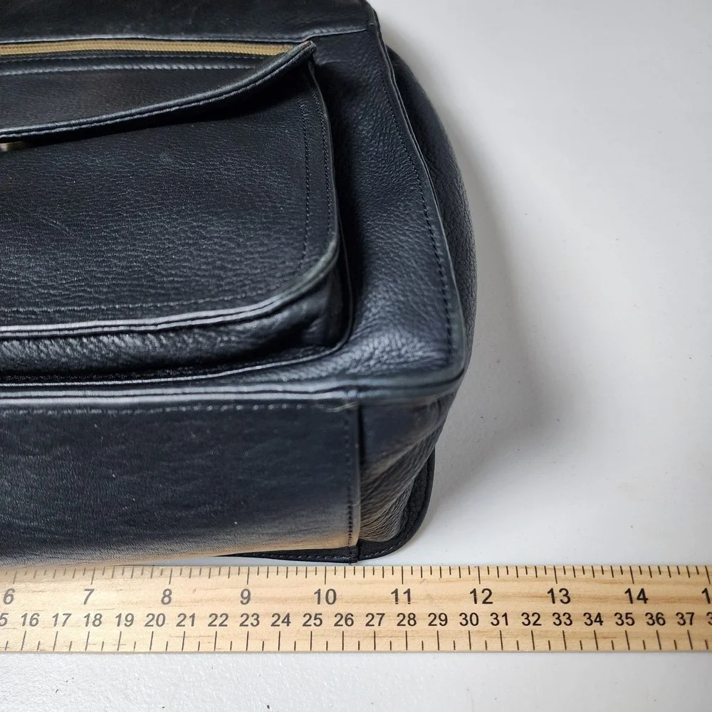 Vintage Fossil Black Pebbled Leather Shoulder bag Hand bag Purse 75082 11X11